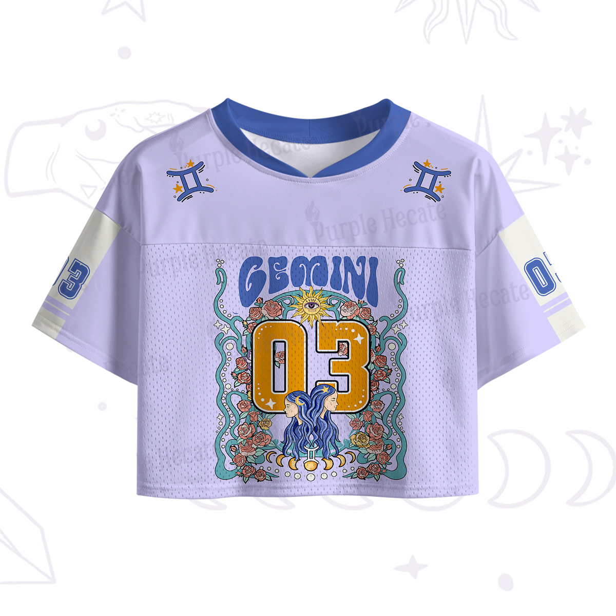 Purplehecate Gemini Spirit Zodiac Crop Sports Jersey