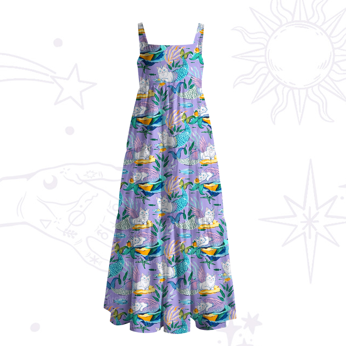 [Copy]Purplehecate Mandala Dream Wide Straps Maxi Dress