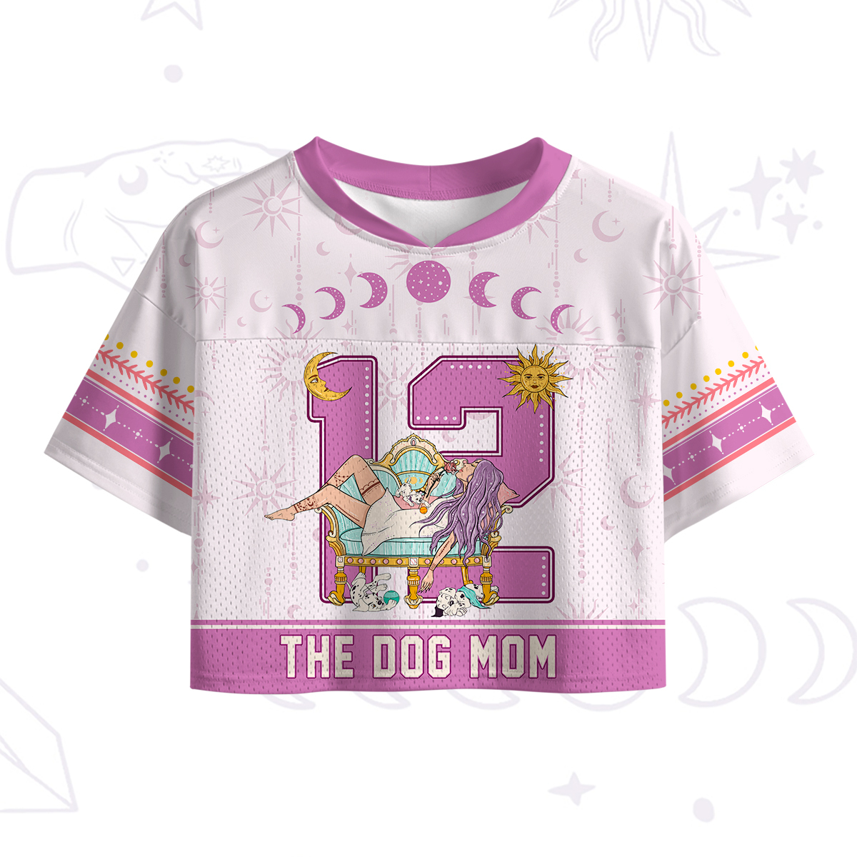Purplehecate Arcana 12 The Dog Mom Crop Sports Jersey