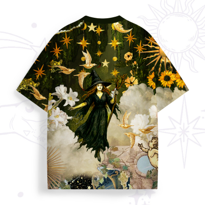 Purplehecate Garden of the Celestial Witch All Over Print T-Shirt