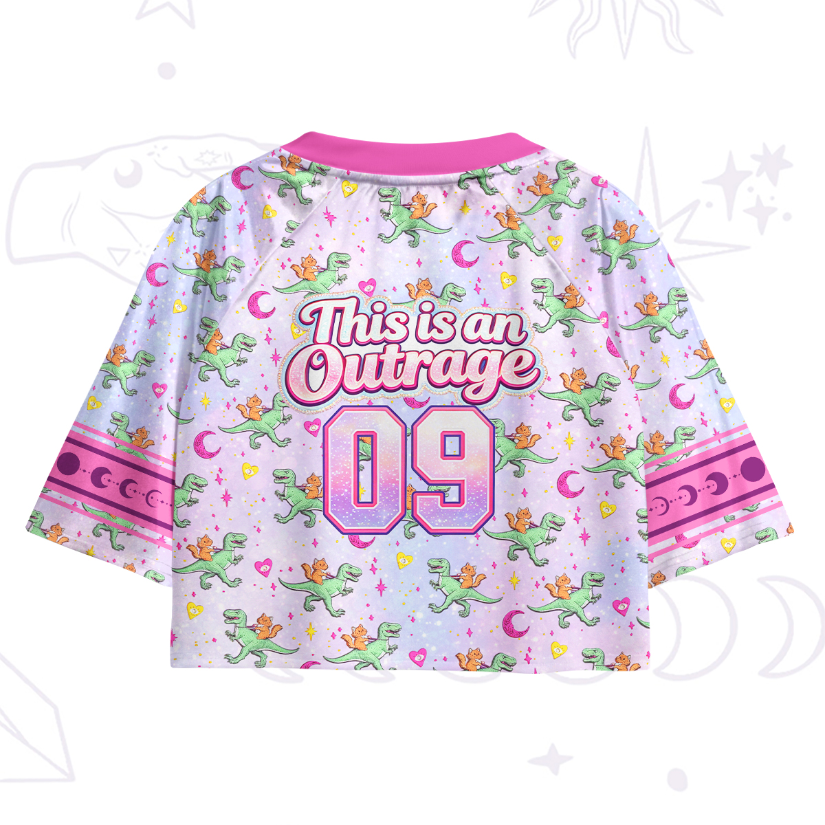 Purplehecate This is an Outrage Crop Jersey Top