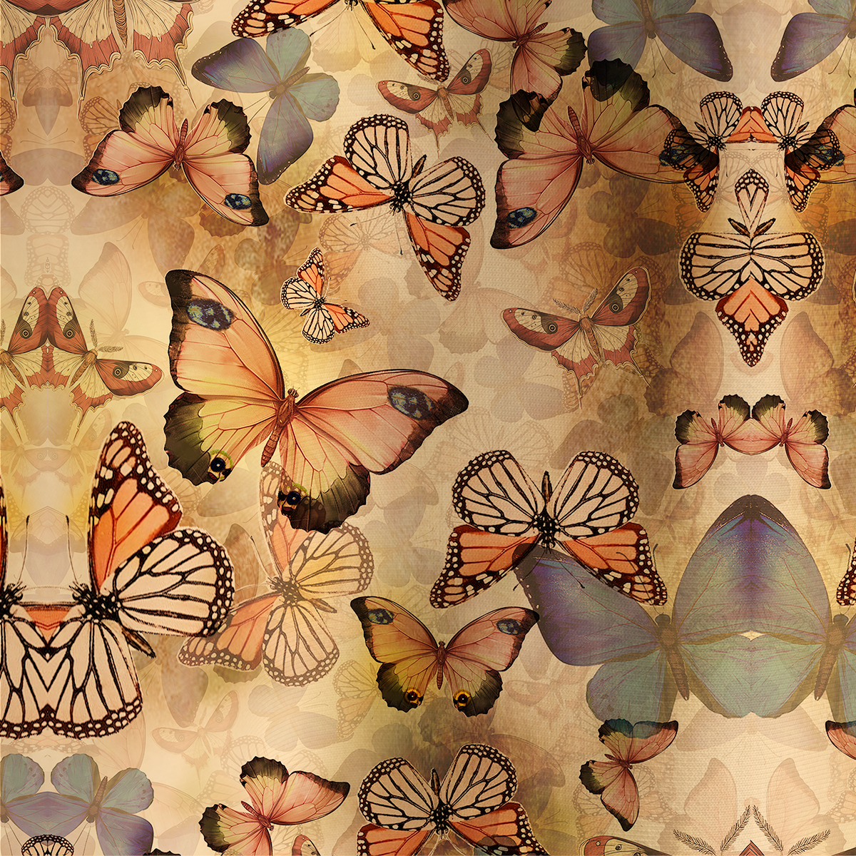 Purplehecate Monarch Butterfly Print All Over Print T-Shirt