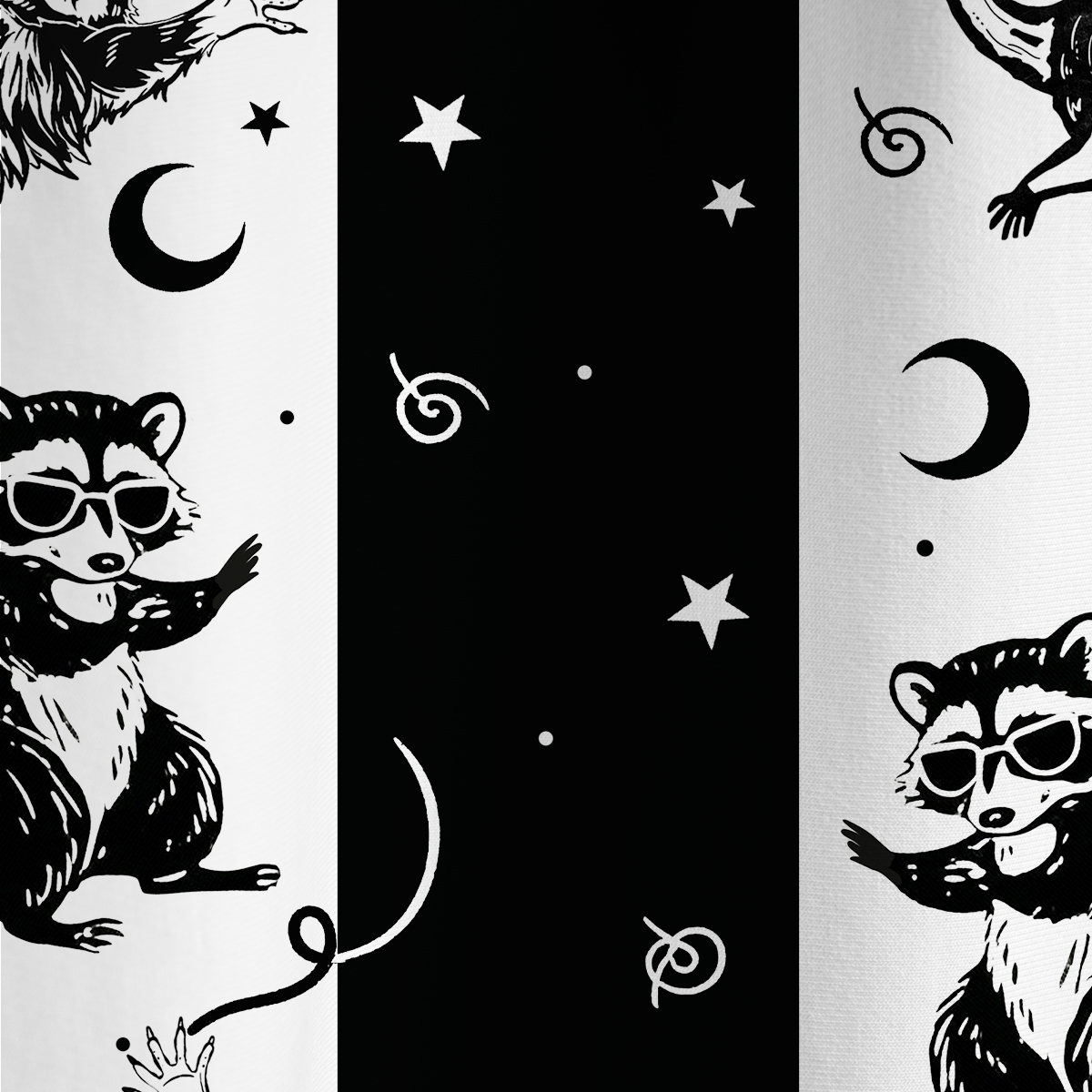 Purplehecate Galactic Raccoon Club All Over Print T-Shirt