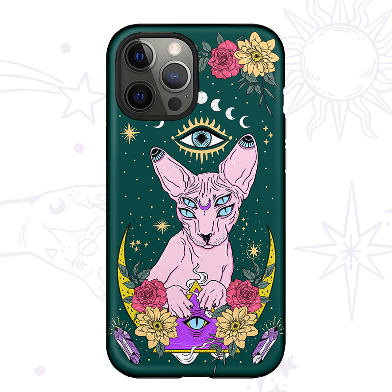 Purplehecate Moon Phase Cat Phone Case