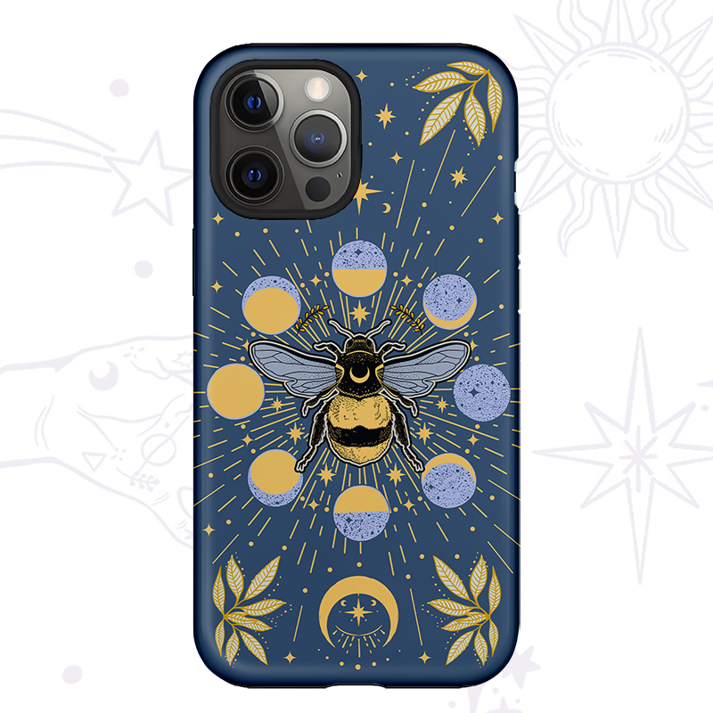 Purplehecate Phases of the Moon Bee Phone Case