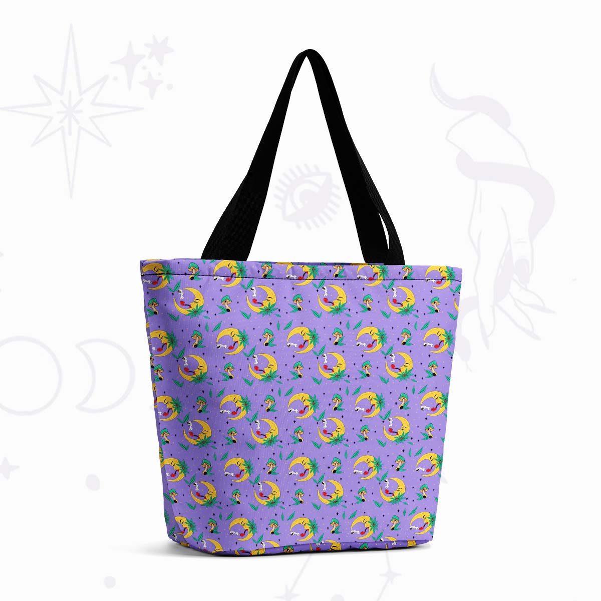 Purplehecate The Midnight Smoker Tote Shopping Bag