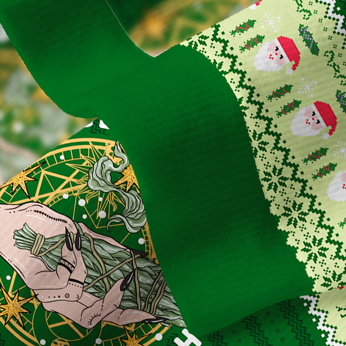 Purplehecate Go Sage Yourself Fuzzy Ugly Christmas Sweatshirt