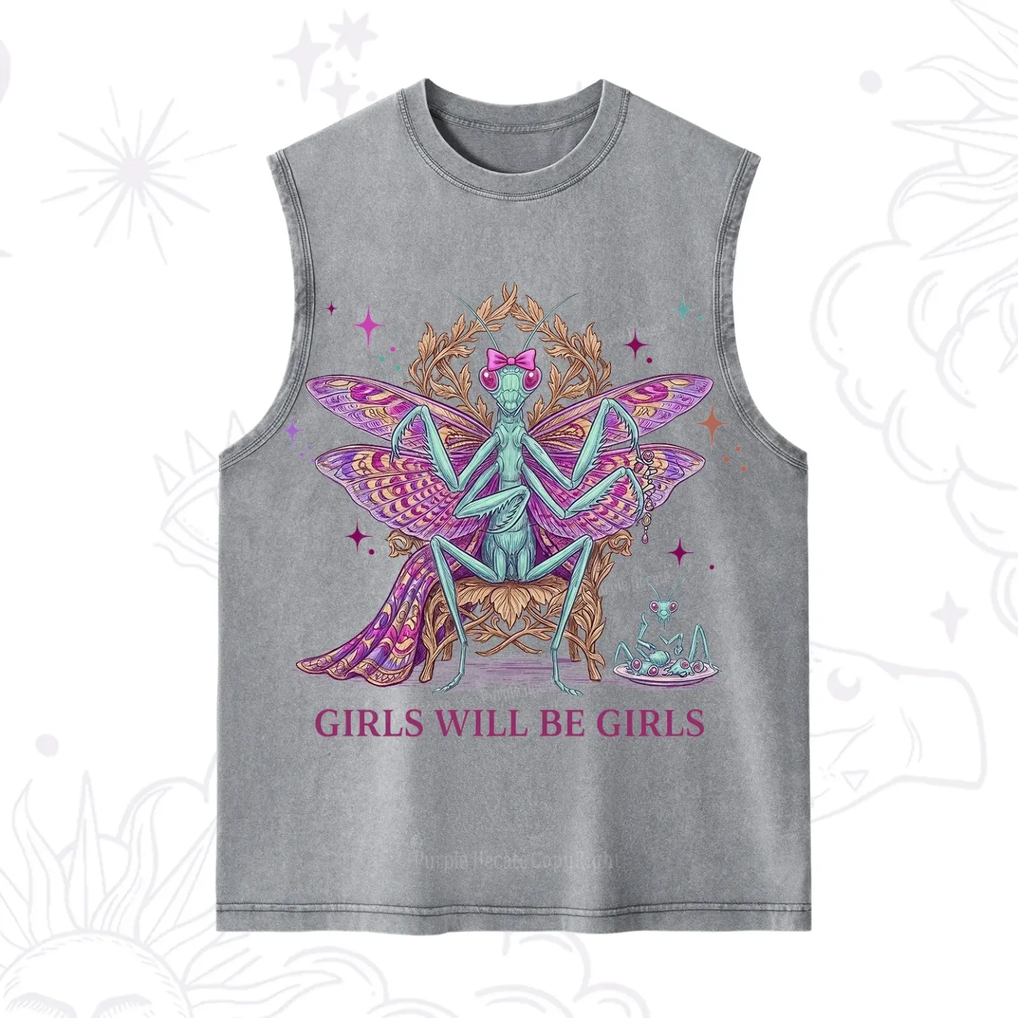 Purplehecate Girls Will Be Girls Mantis Queen Washed Tank