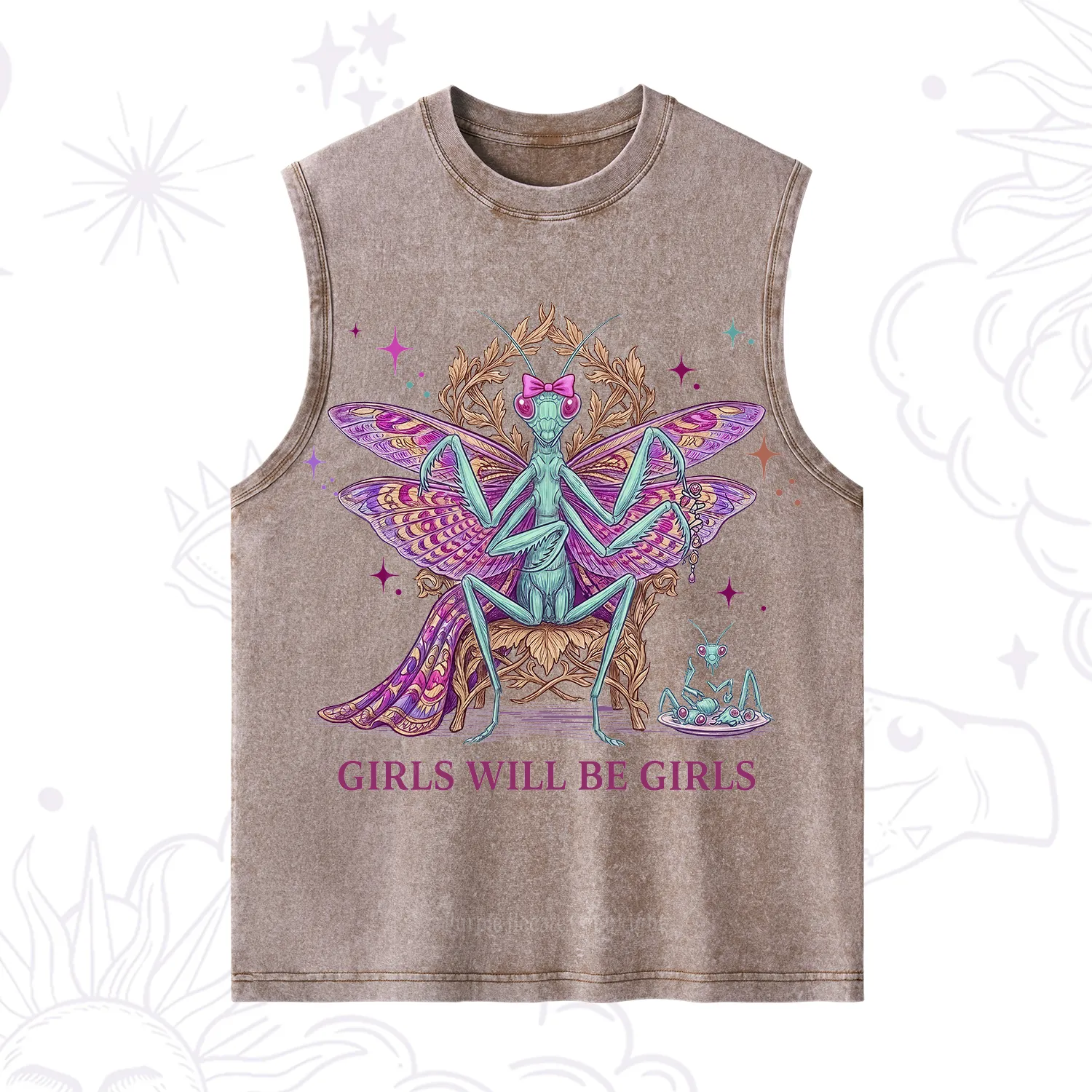 Purplehecate Girls Will Be Girls Mantis Queen Washed Tank