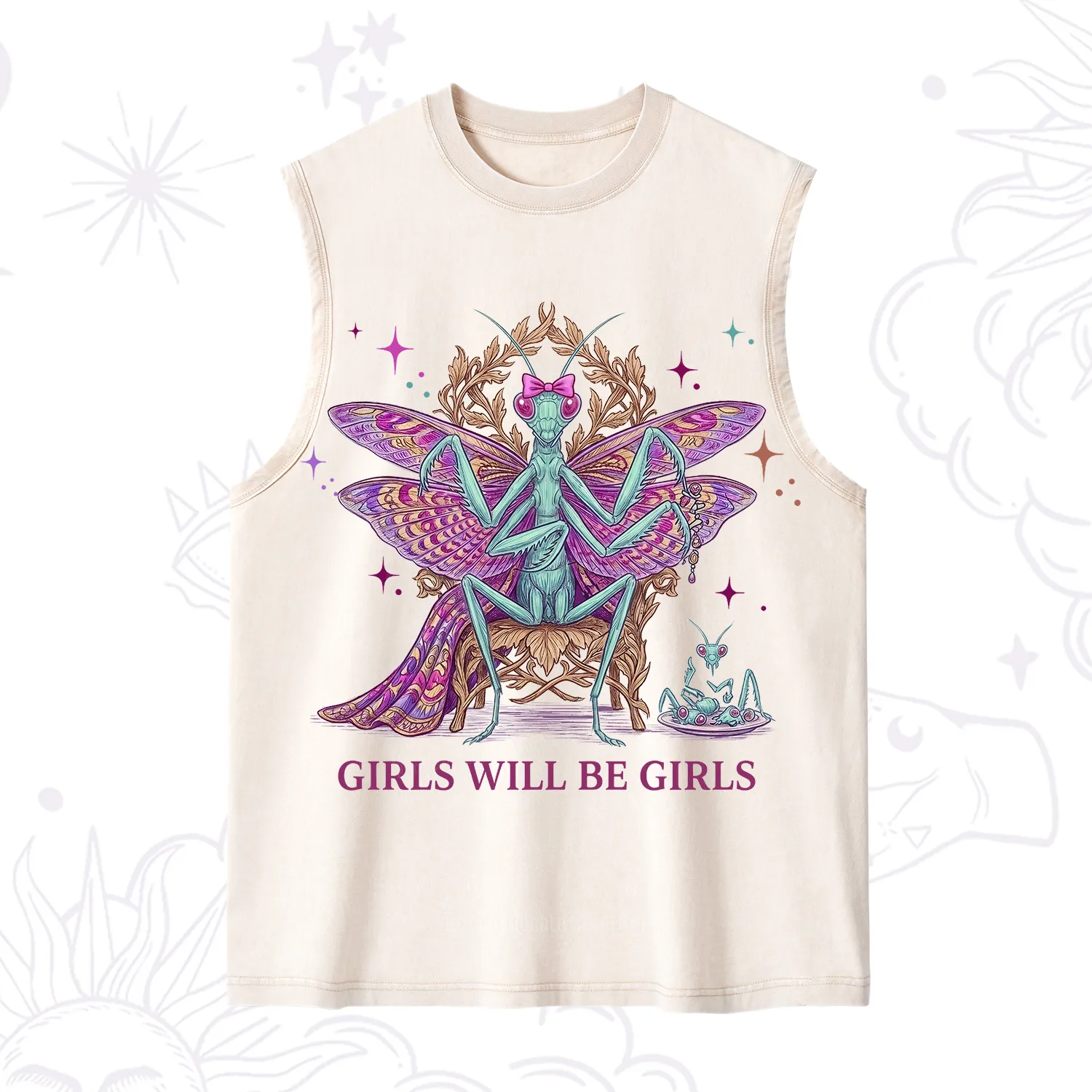 Purplehecate Girls Will Be Girls Mantis Queen Washed Tank