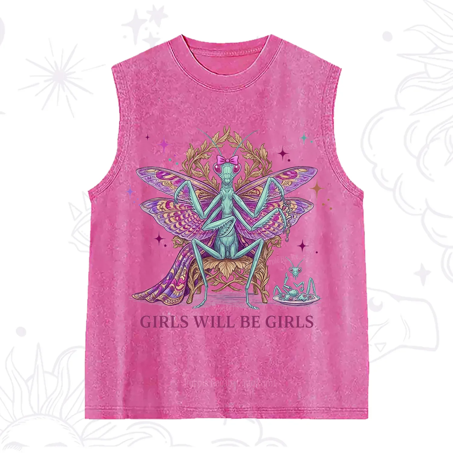 Purplehecate Girls Will Be Girls Mantis Queen Washed Tank