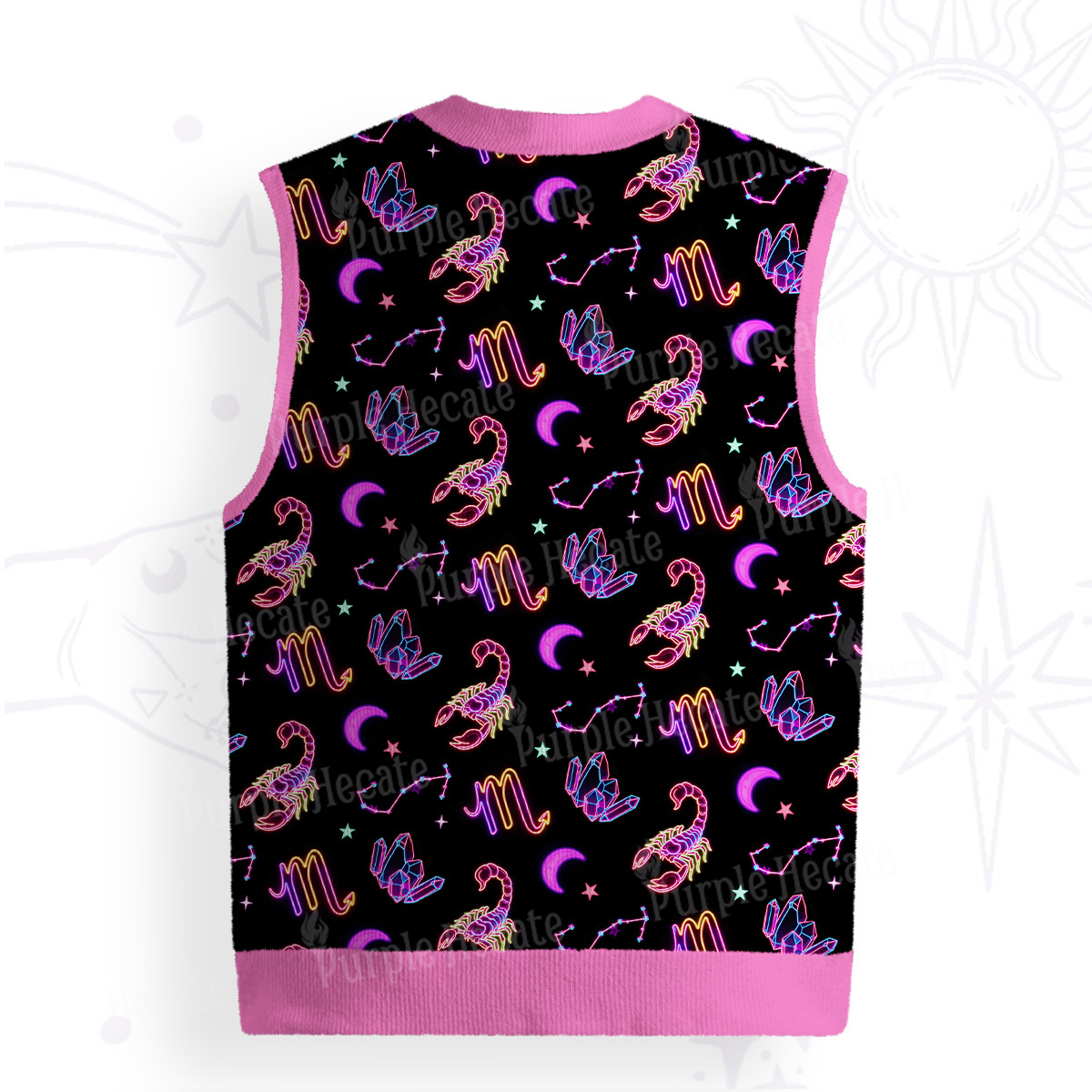 Purplehecate Scorpio Spirit Zodiac Ugly Sweater Vest