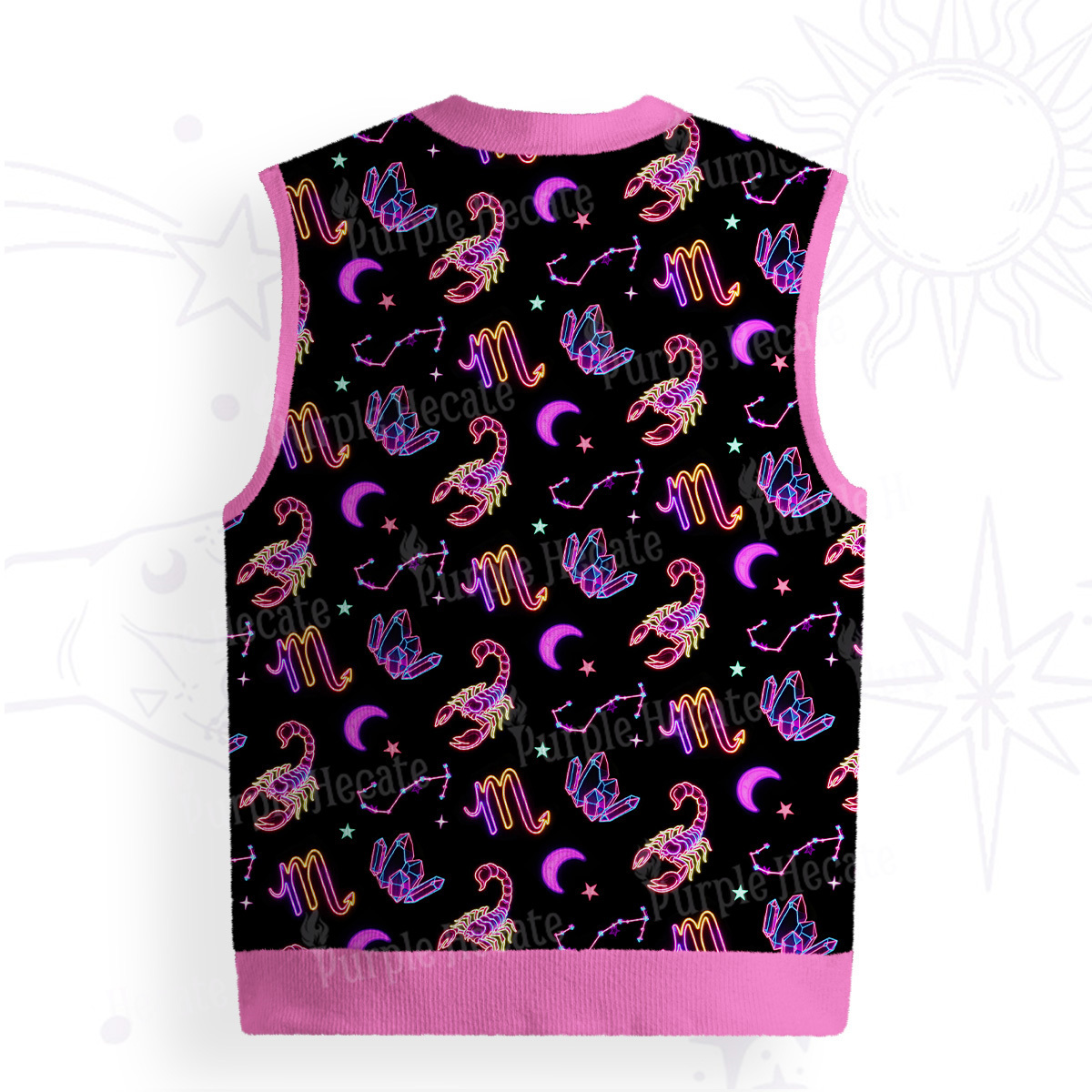 Purplehecate Scorpio Spirit Zodiac Ugly Sweater Vest