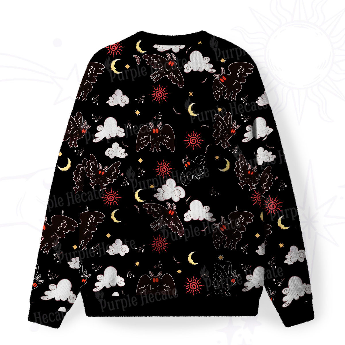 Purplehecate Cryptid Mothman Fuzzy Ugly Sweatshirt