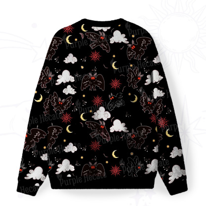 Purplehecate Cryptid Mothman Fuzzy Ugly Sweatshirt