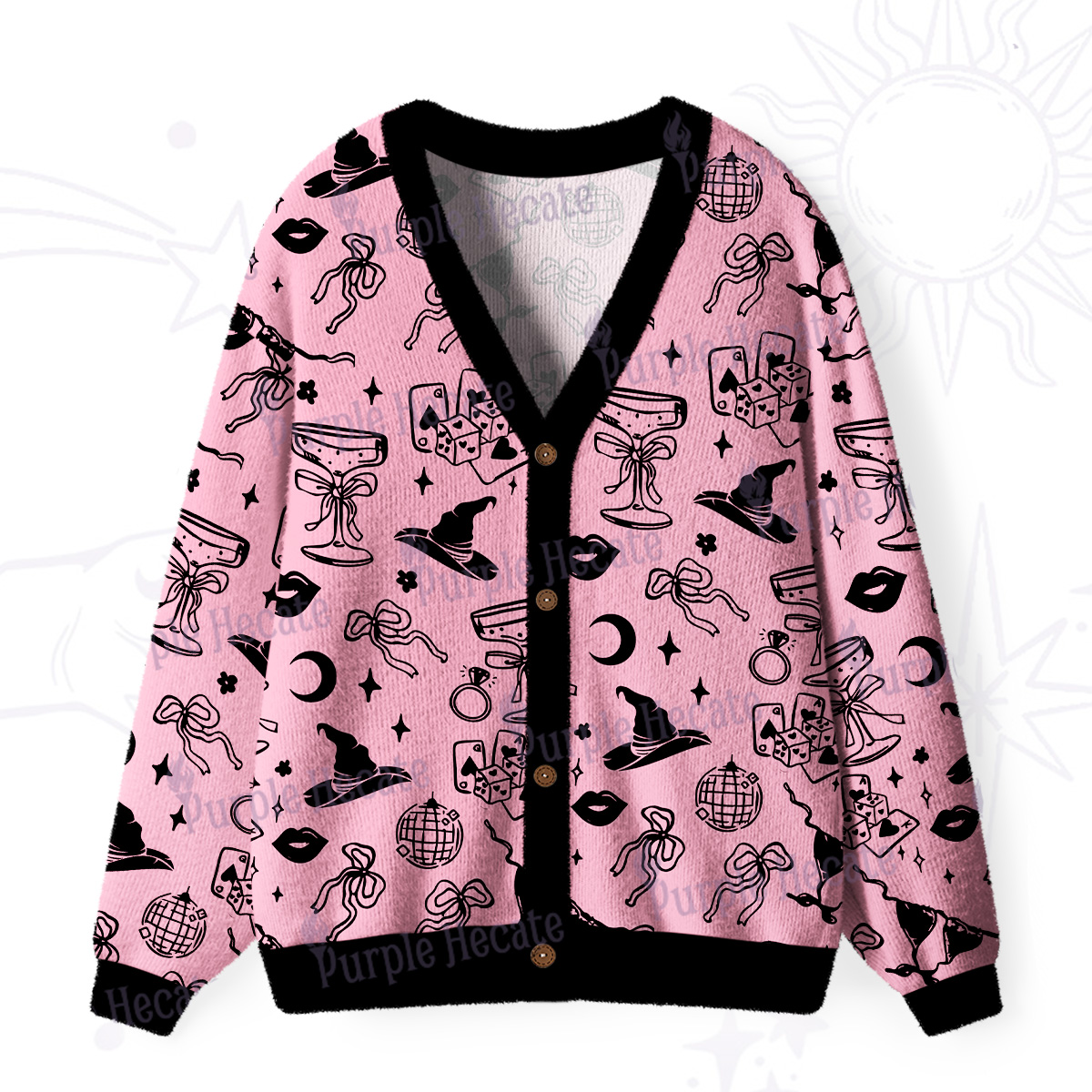 Purplehecate Witch’s Night Out Ugly Cardigan Sweaters