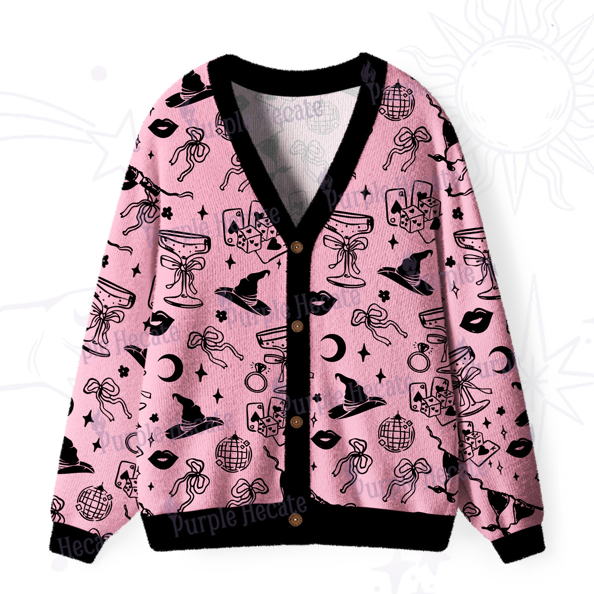 Purplehecate Witch’s Night Out Ugly Cardigan Sweaters