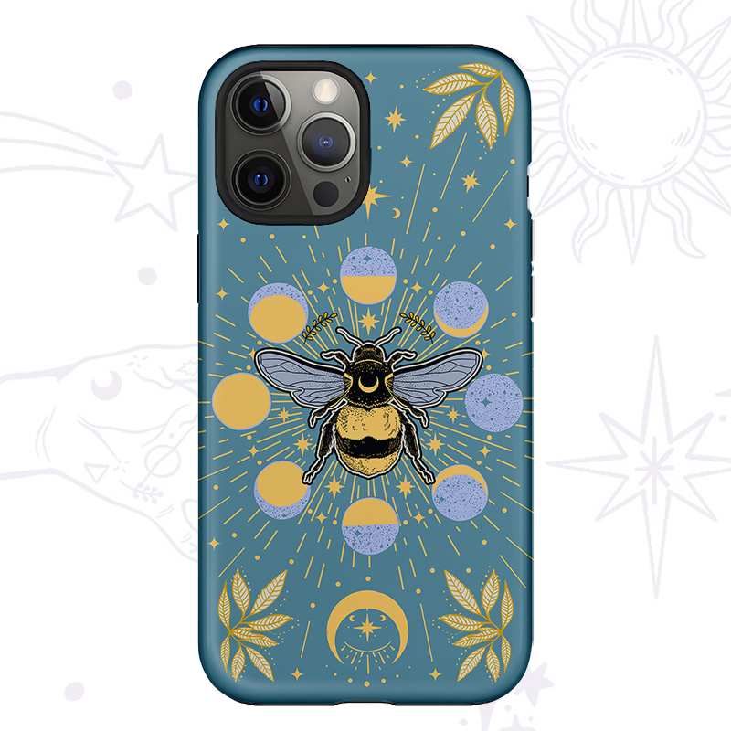 Purplehecate Phases of the Moon Bee Phone Case