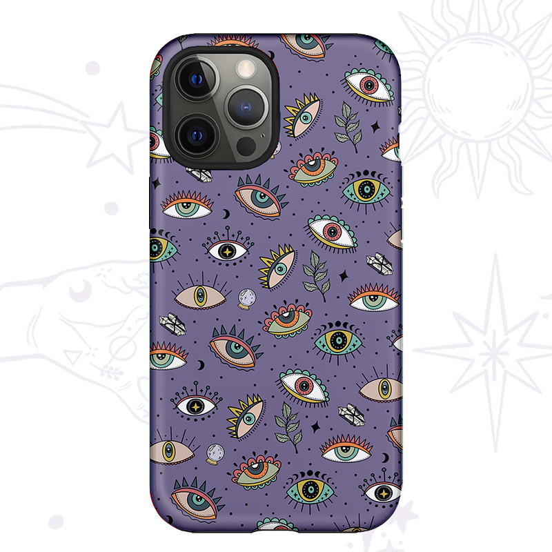 Purplehecate Evil Eye Pattern Phone Case