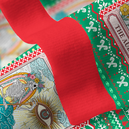 Purplehecate The Audacity Tarot Fuzzy Ugly Christmas Sweatshirt