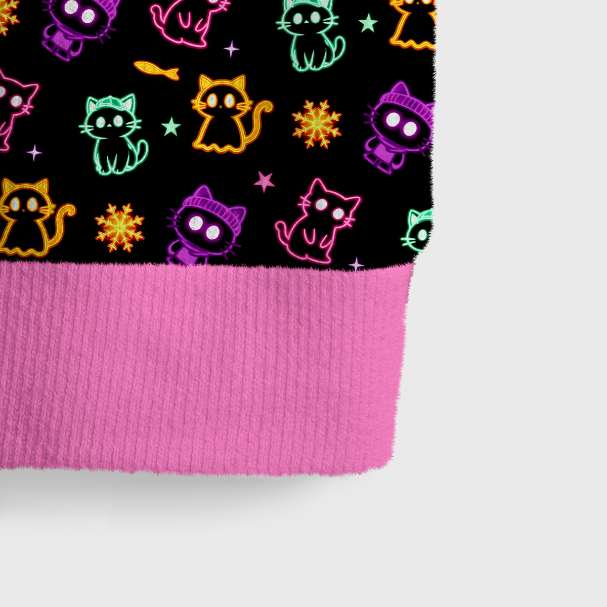 Purplehecate Neon Cat Party Ugly Sweater Vest