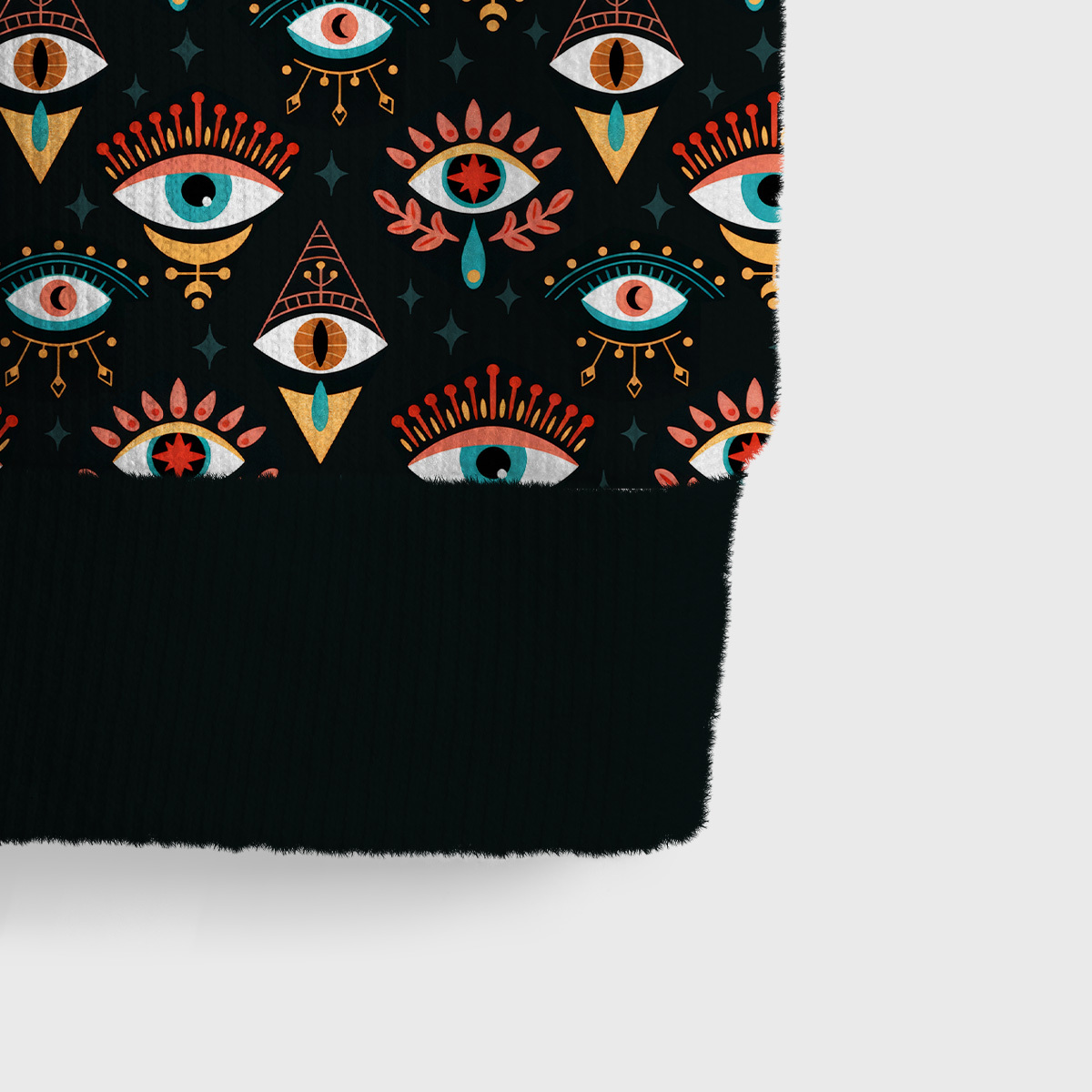 Purplehecate Evil Eye Pattern Ugly Sweater Vest