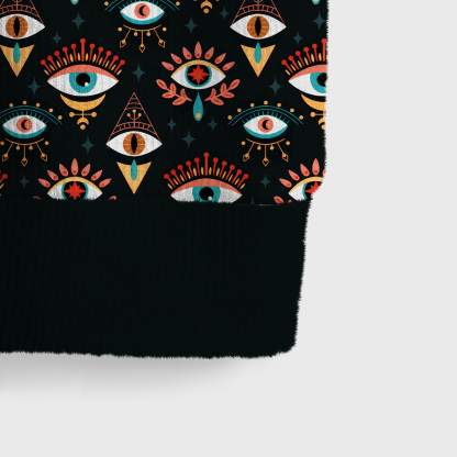 Purplehecate Evil Eye Pattern Ugly Sweater Vest
