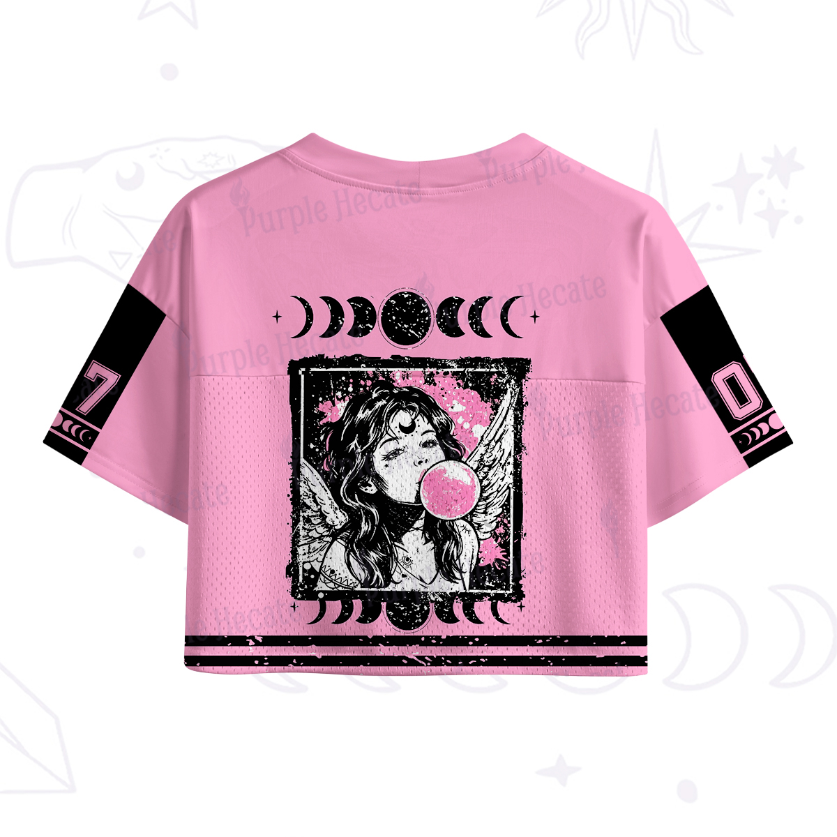 Purplehecate Grunge Angel with Bubblegum Crop Sports Jersey