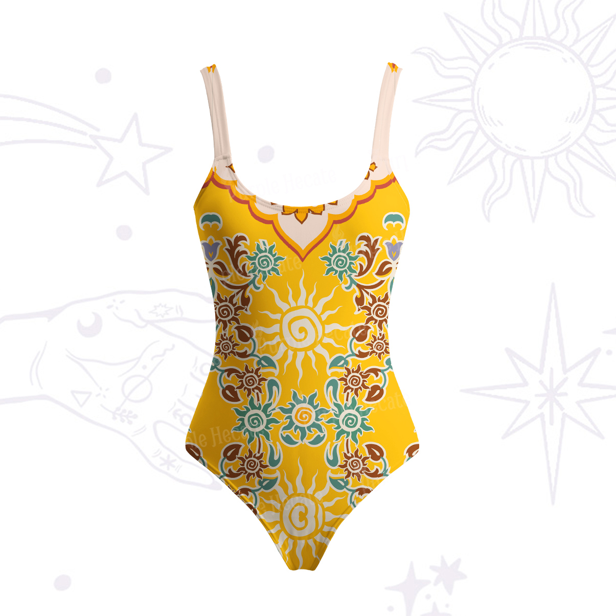 Purplehecate Celestial Oracle One Piece Swimsuit
