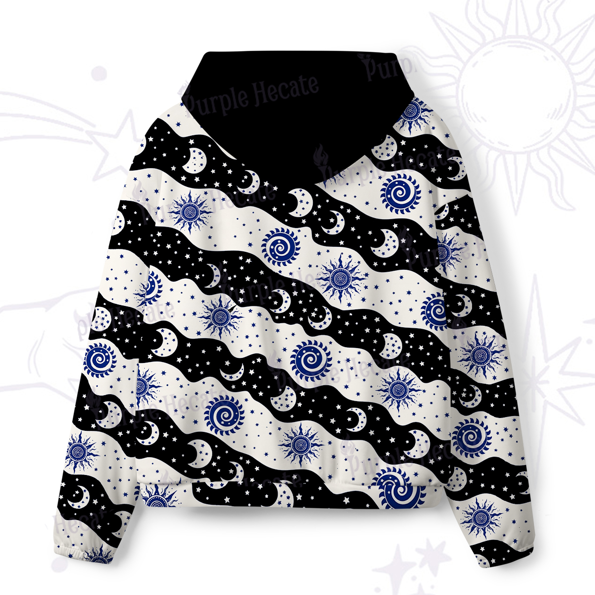 Purplehecate Starry Tides All-Over Print Hoodie