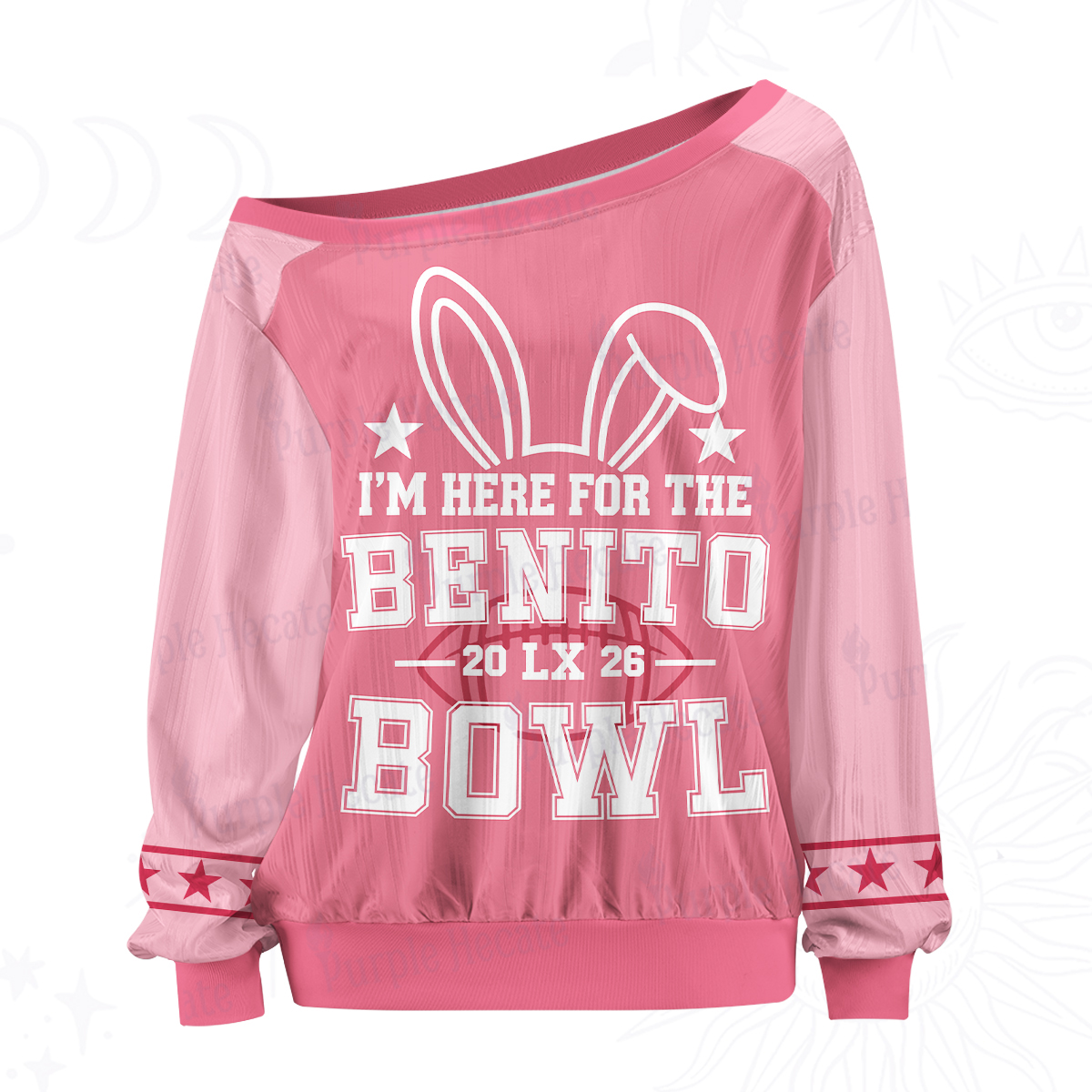 Purplehecate I’m Here for the Main Event Off The Shoulder Graphic Jersey