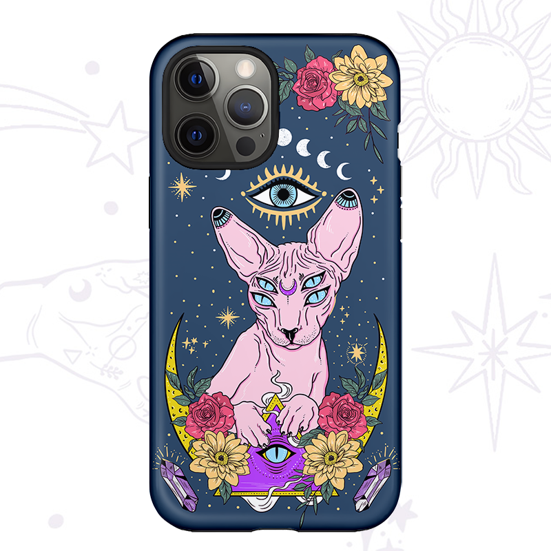 Purplehecate Moon Phase Cat Phone Case