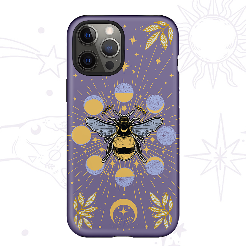 Purplehecate Phases of the Moon Bee Phone Case