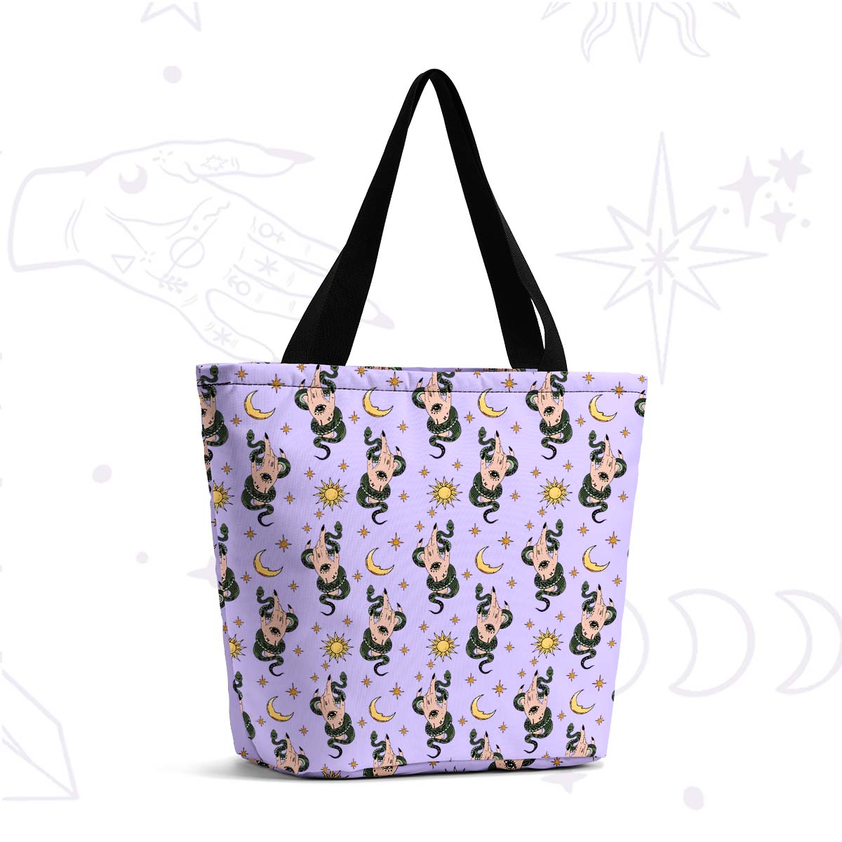 Purplehecate Reach For The Moon Tote Shopping Bag