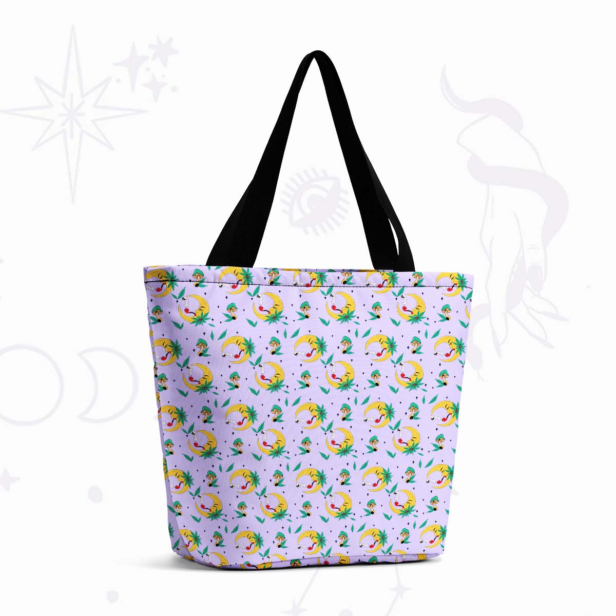 Purplehecate The Midnight Smoker Tote Shopping Bag