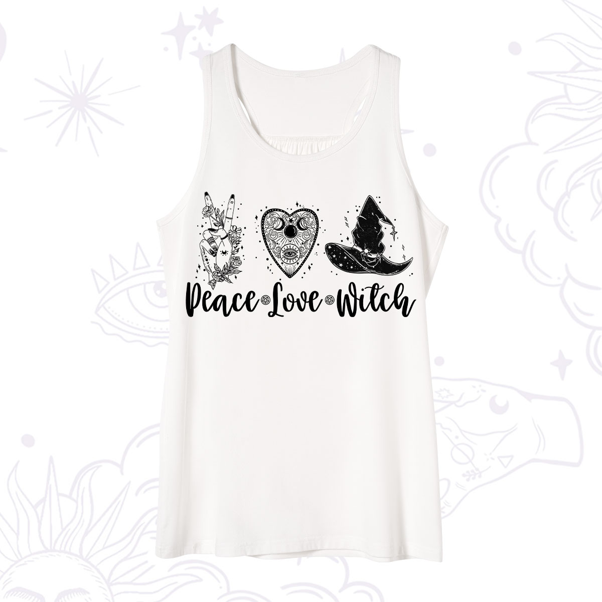 Purplehecate Peace Love Witch Tank