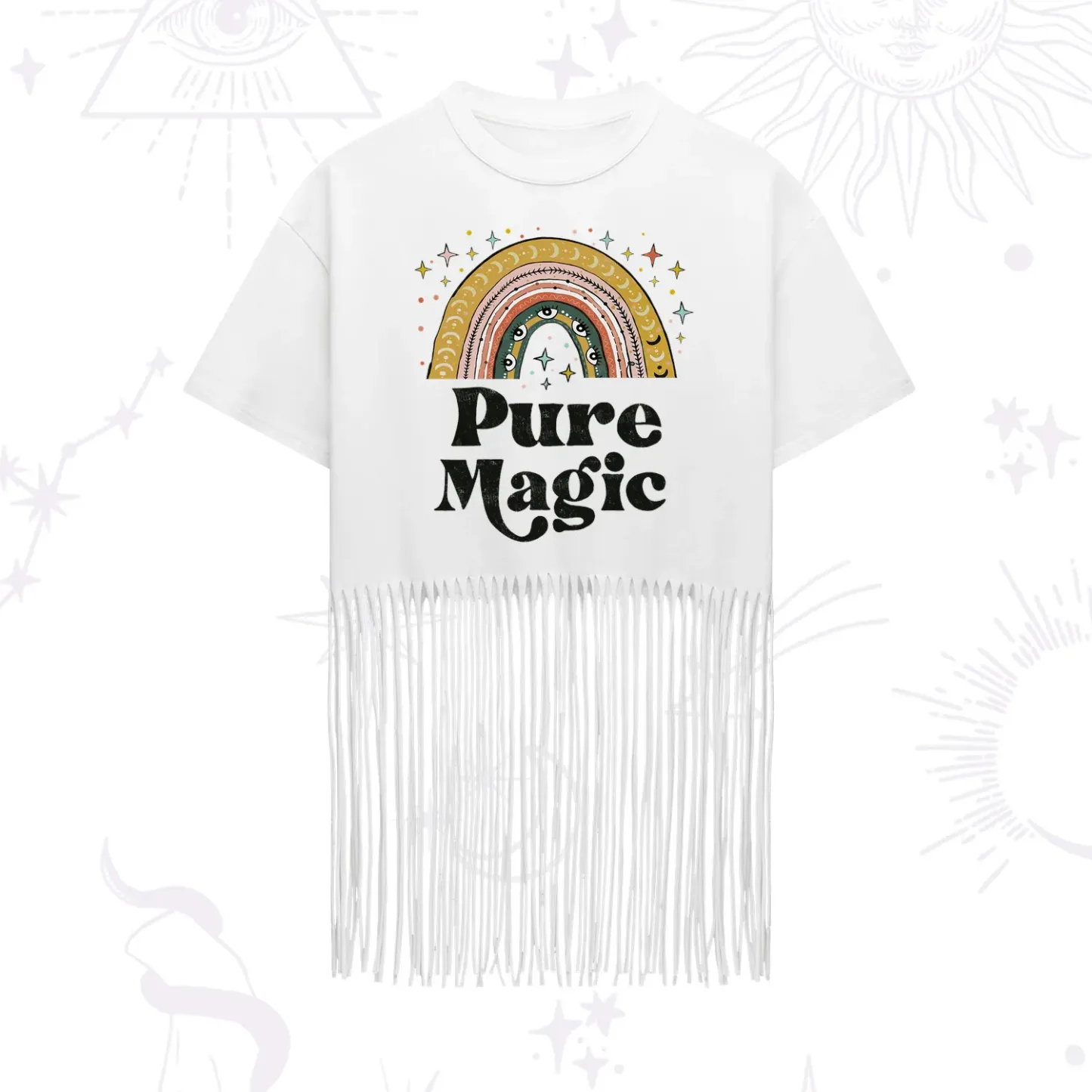 Purplehecate Pure Magic Fringe Hem T-Shirt