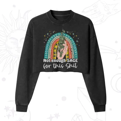 Purplehecate Not Enough Sage For This Sh*t Cropped Washed Sweatshirt