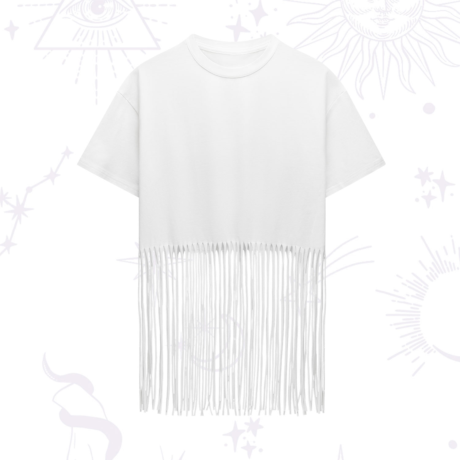 Purplehecate Fringe Hem T-Shirt