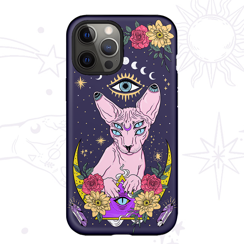 Purplehecate Moon Phase Cat Phone Case