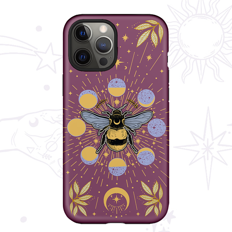 Purplehecate Phases of the Moon Bee Phone Case