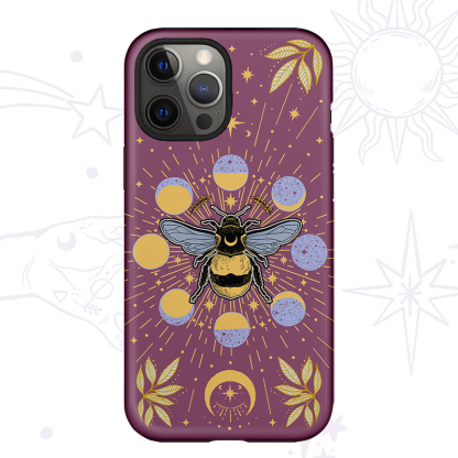 Purplehecate Phases of the Moon Bee Phone Case