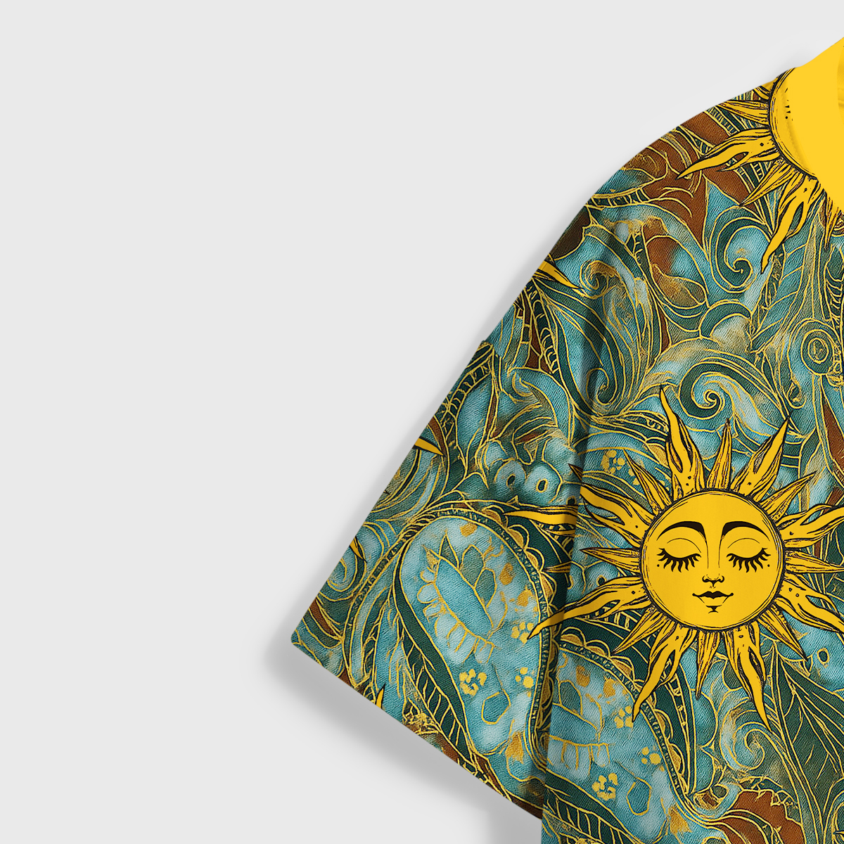 Purplehecate Golden Sun Wheel All Over Print T-Shirt