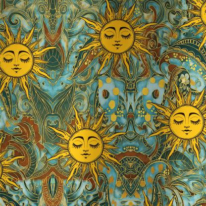 Purplehecate Golden Sun Wheel All Over Print T-Shirt