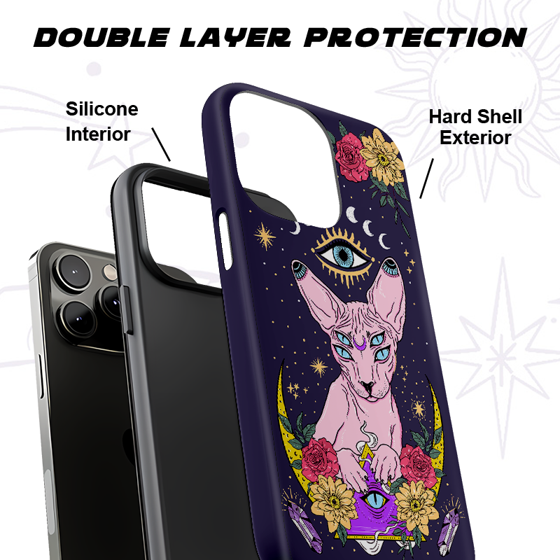 Purplehecate Moon Phase Cat Phone Case
