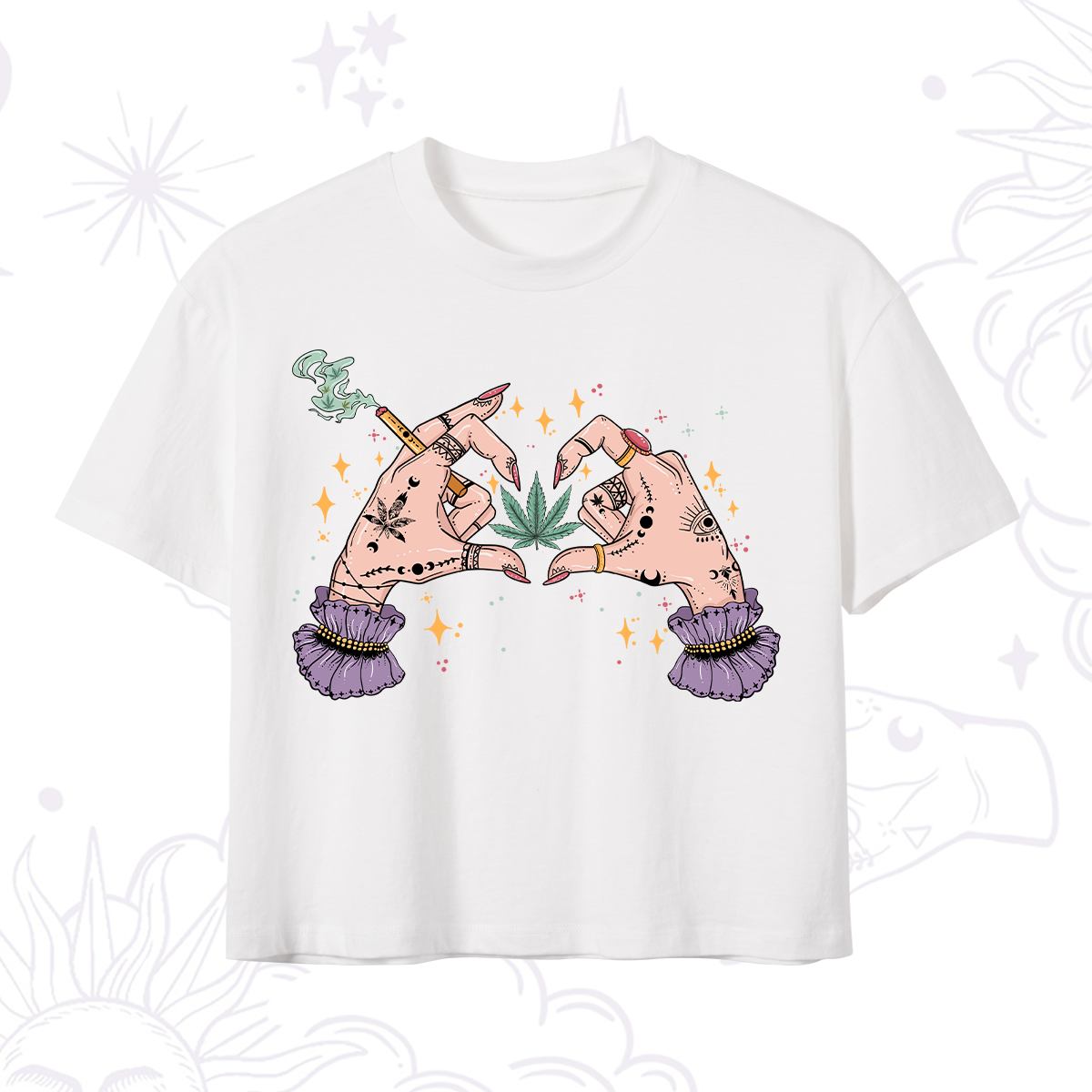 Purplehecate You're Never Alone If You Have Weed Crop T-Shirt