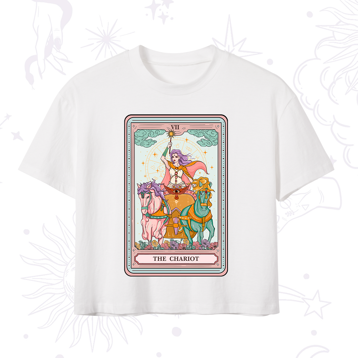 Purplehecate The Chariot Tarot Crop T-Shirt