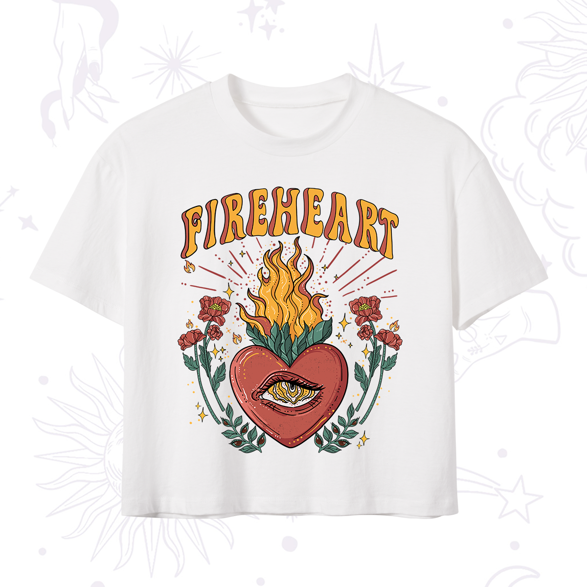 Purplehecate Fireheart Crop T-Shirt