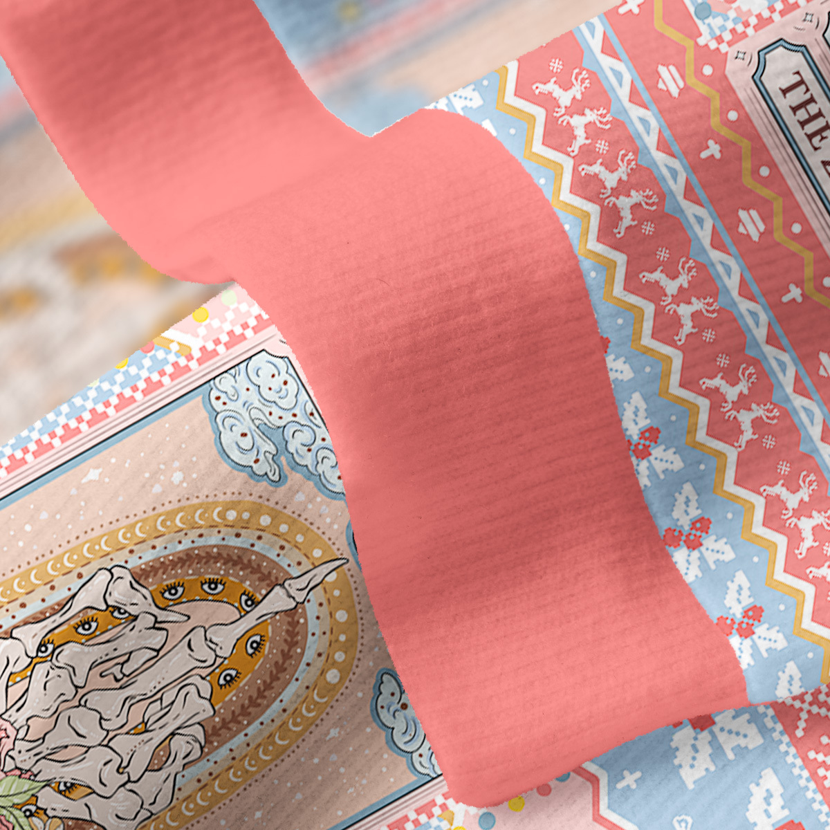 Purplehecate The Zero Of Fucks Tarot Fuzzy Ugly Christmas Sweatshirt