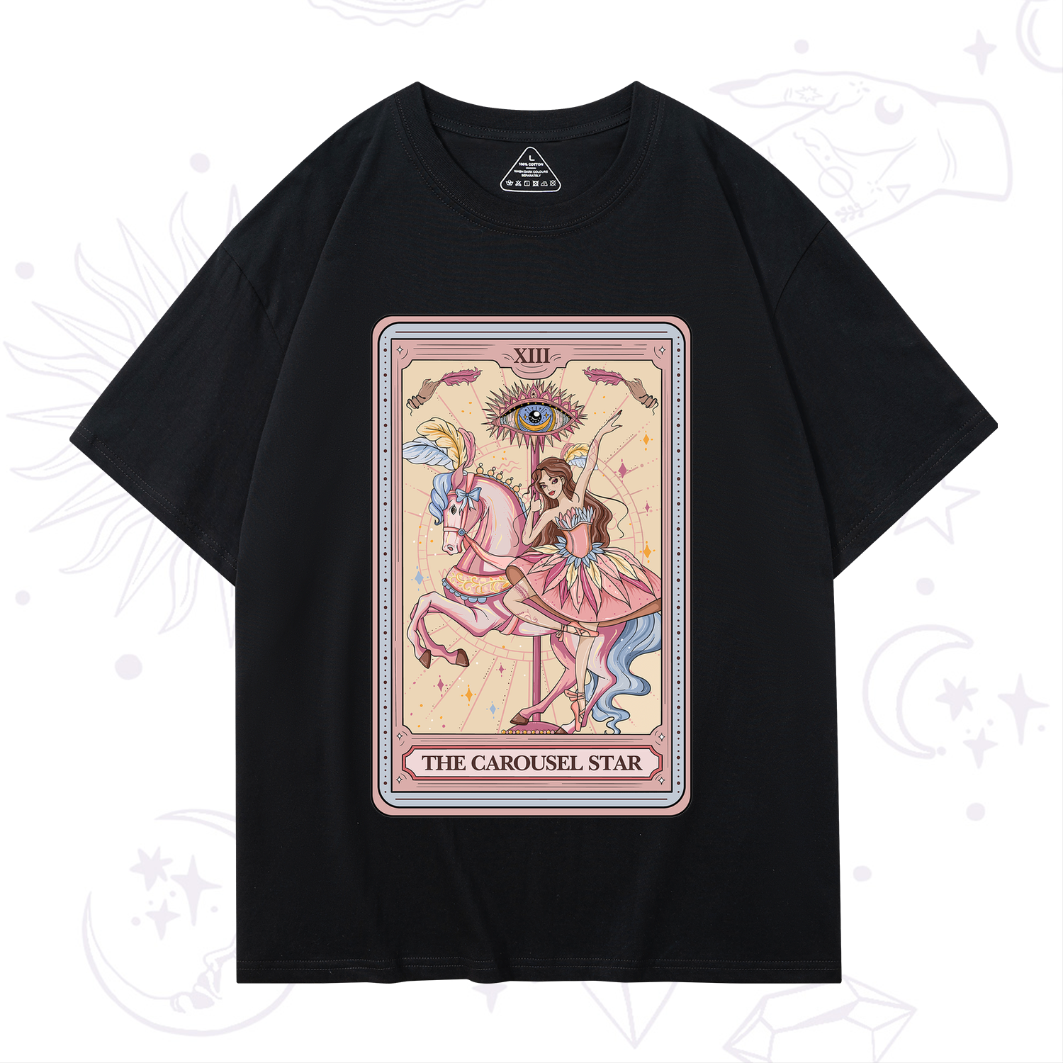 Purplehecate The Carousel Star Tarot Card T-Shirt